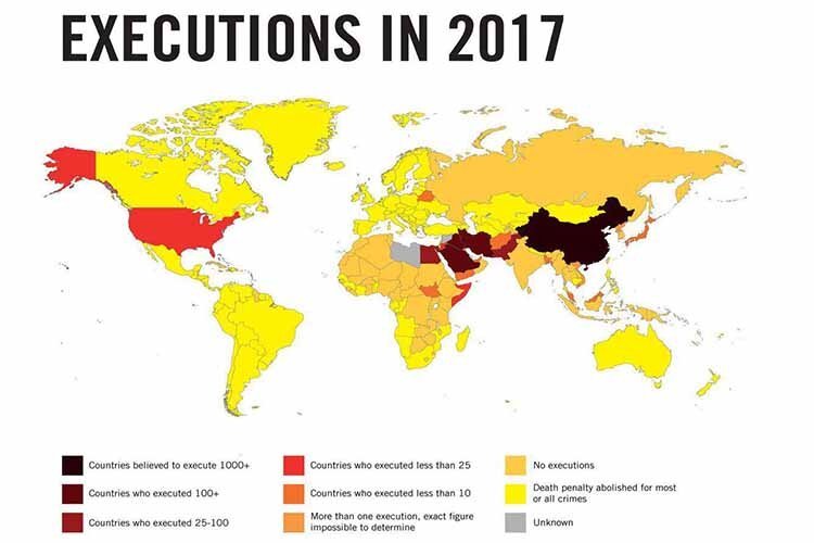 ايران مسئول ۵۱٪؜ كل اعدام‌هاى ثبت شده در جهان است