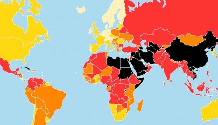 ایران در رتبه ۱۶۴ رده بندی جهانی آزادی رسانه ها است