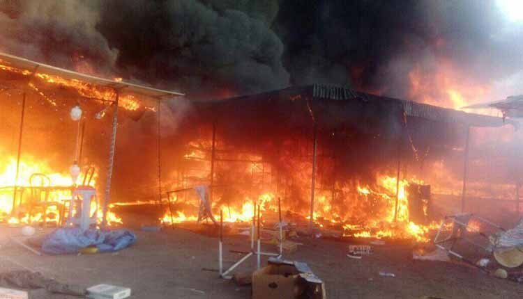 آتش سوزی بازار گلشهر کرج
