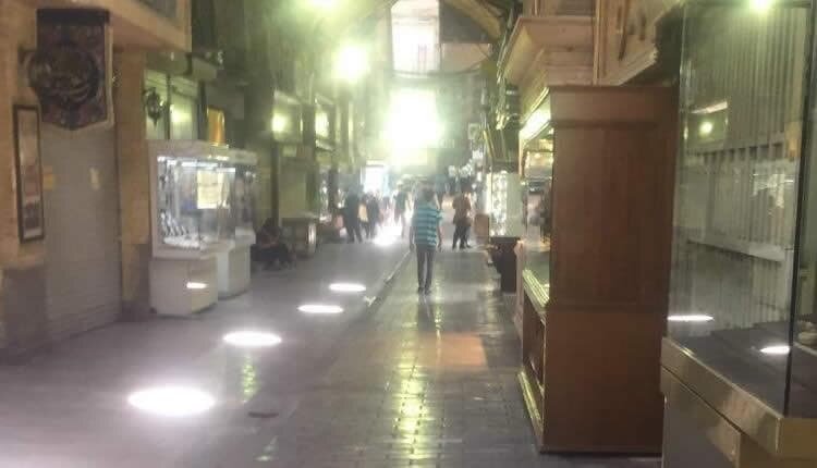 تظاهرات مسالمت آمیز بازاریان تهران