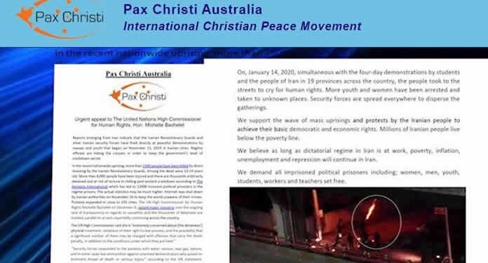 فراخوان سازمان پاکس کریستی - استرالیا به کمیسر عالی حقوق‌بشر ملل ‌متحد